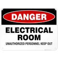 Electrical Room Sign 18x24 in Polystyrene - Durable, No-Fade
