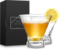 Crystal Martini Glasses Set - 8 oz Elegant Gift