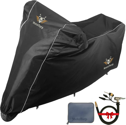600D Heavy Duty Motorcycle Cover: Waterproof Protection & More