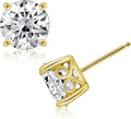Infinite Elements Cubic Zirconia Stud Earrings - Classic 9mm Stunners