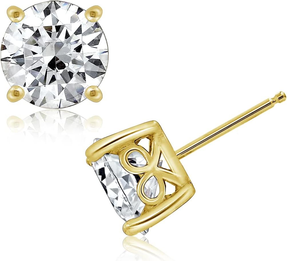 Infinite Elements Cubic Zirconia Stud Earrings in Gold or Silver
