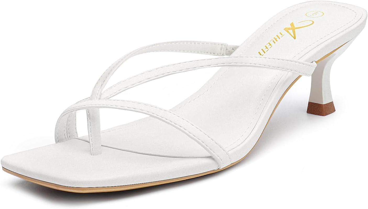 Stylish Strappy Kitten Heels Flip Flops for Women's Fashion