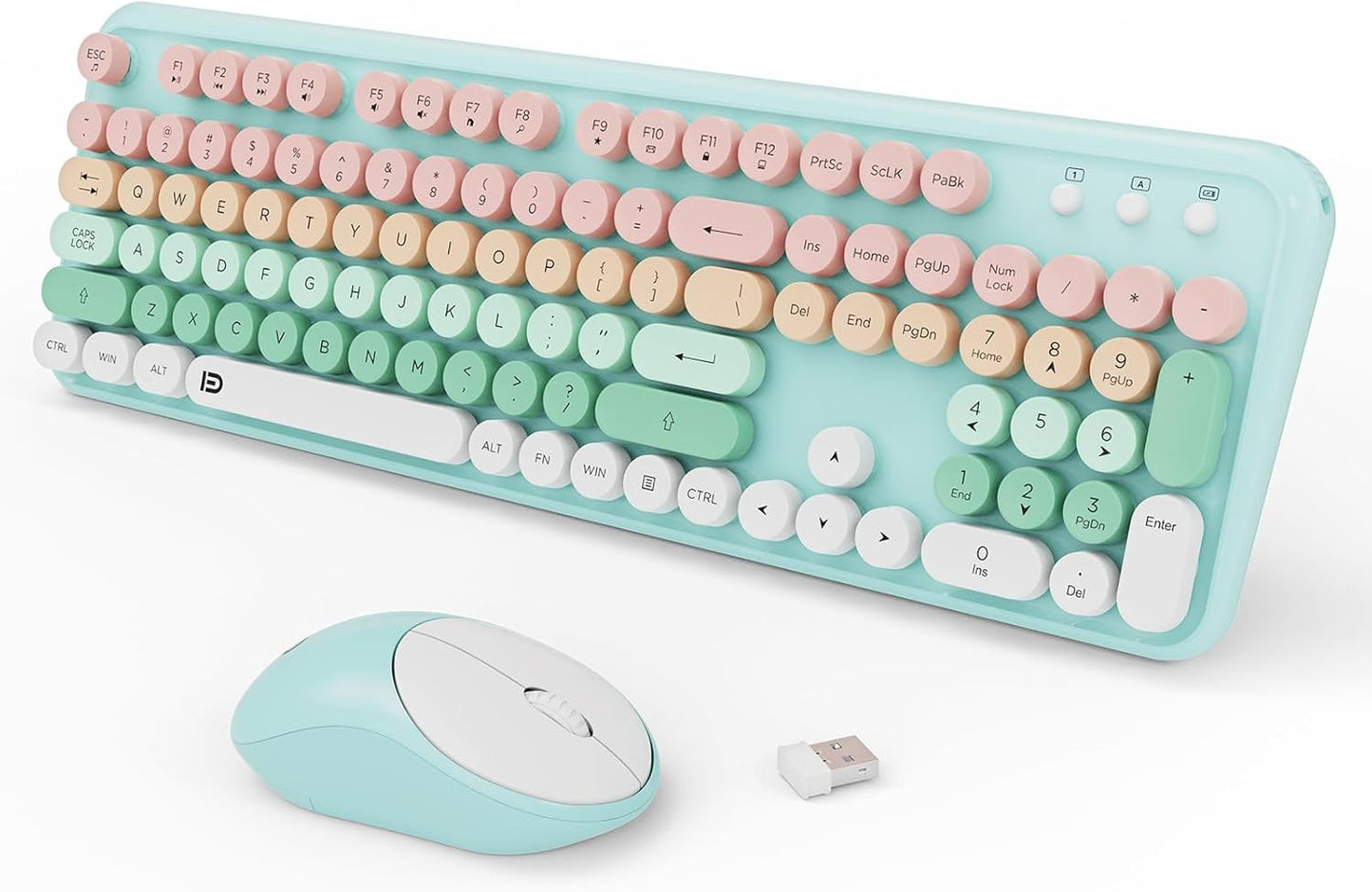 Wireless Retro Typewriter Keyboard and Mouse Combo for PC
