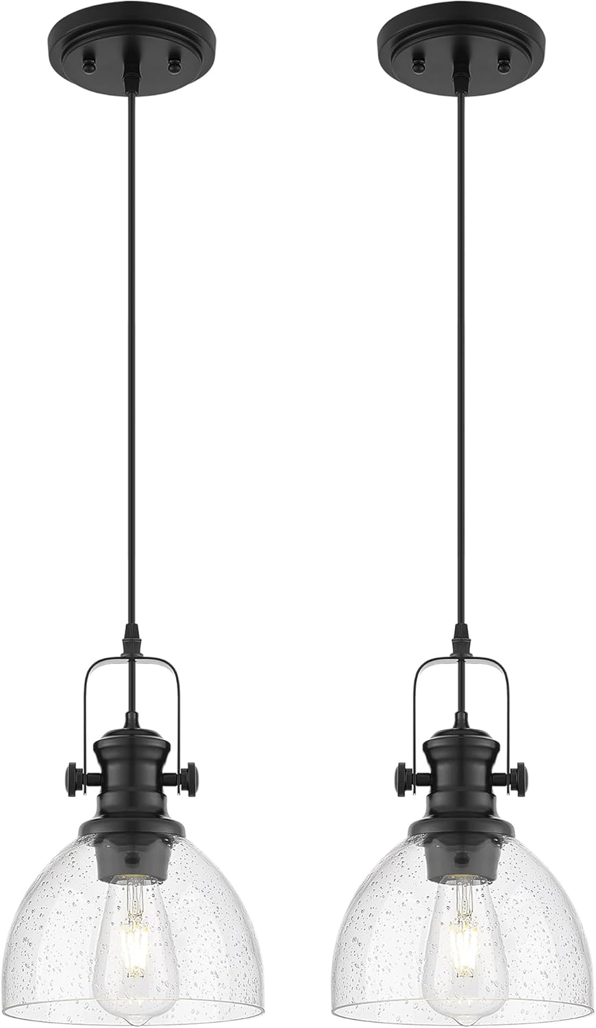 Vintage Black Pendant Lights for Kitchen Island and Dining Room