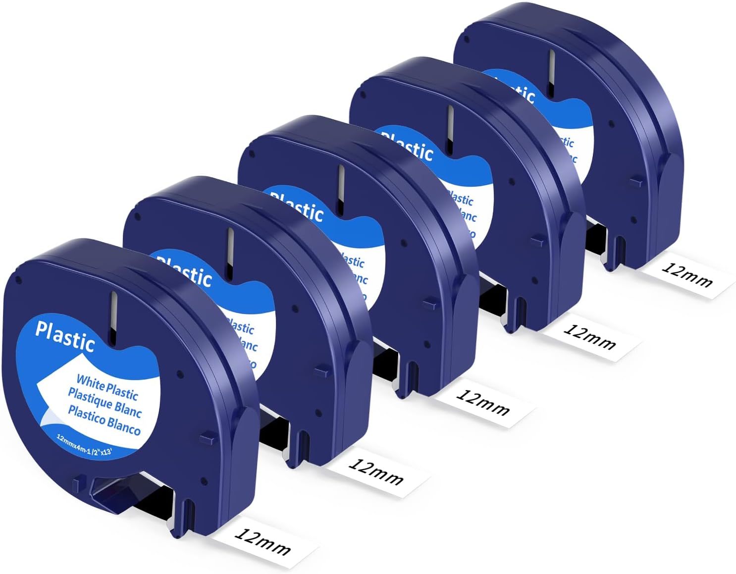 5-Pack White Label Maker Tape Replacement