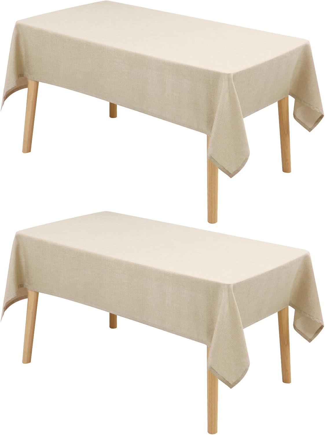 Hiasan Faux Linen Tablecloths - Elegant 54 x 120 Inch Covers