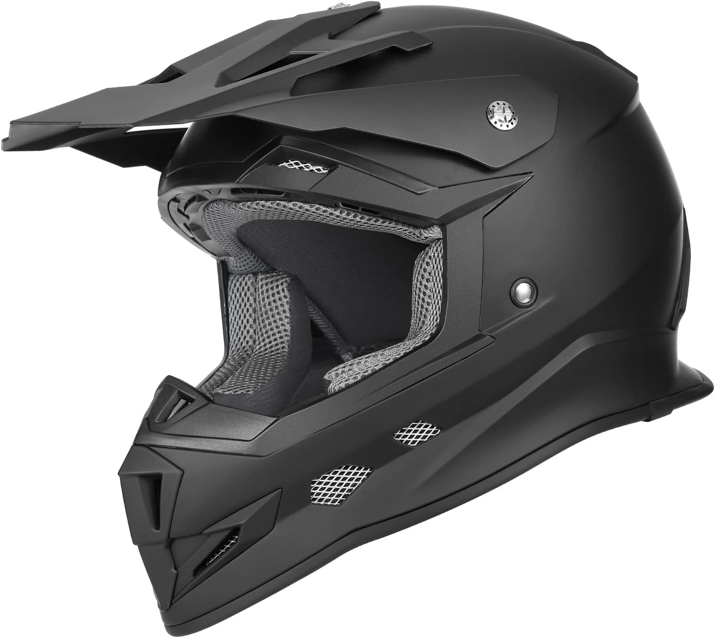 GLX GX23 Dirt Bike Helmet - Matte Black, X-Large - DOT Approved