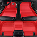 Custom Floor Mats for Cars Full Coverage All Weather - Red Stripes