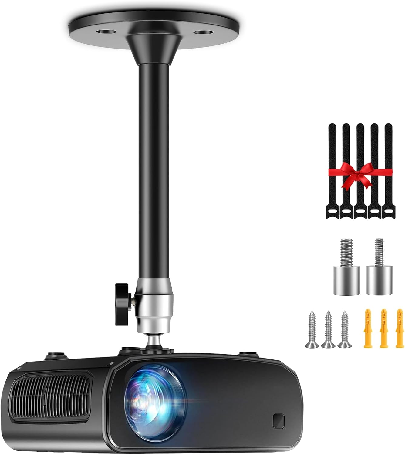 Adjustable Mini Projector Mount - Tilt, Swivel, Save Space!