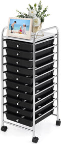 GOFLAME 10-Drawer Rolling Storage Drawer Cart - Mobile Organizer