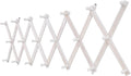 Accordion Wall Hanger with 20 Hooks - Expandable Wooden Coat Rack