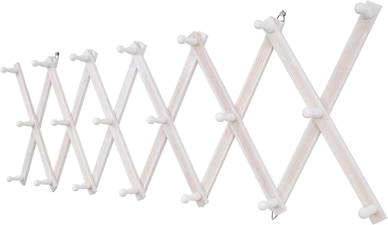 Accordion Wall Hanger with 20 Hooks for Coats and Hats
