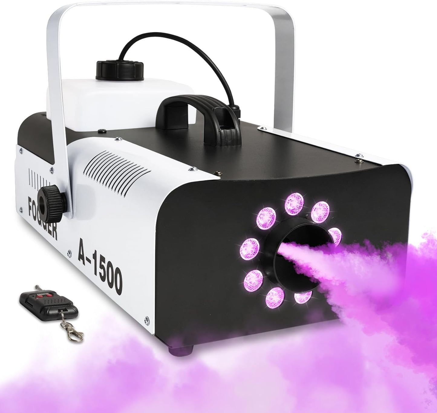Haiwutech Fog Machine Outdoor Halloween with RGB LED Lights