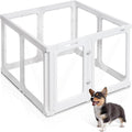 Clear Dog Playpen Indoor 24in Acrylic Play Pen - Modern Transparent