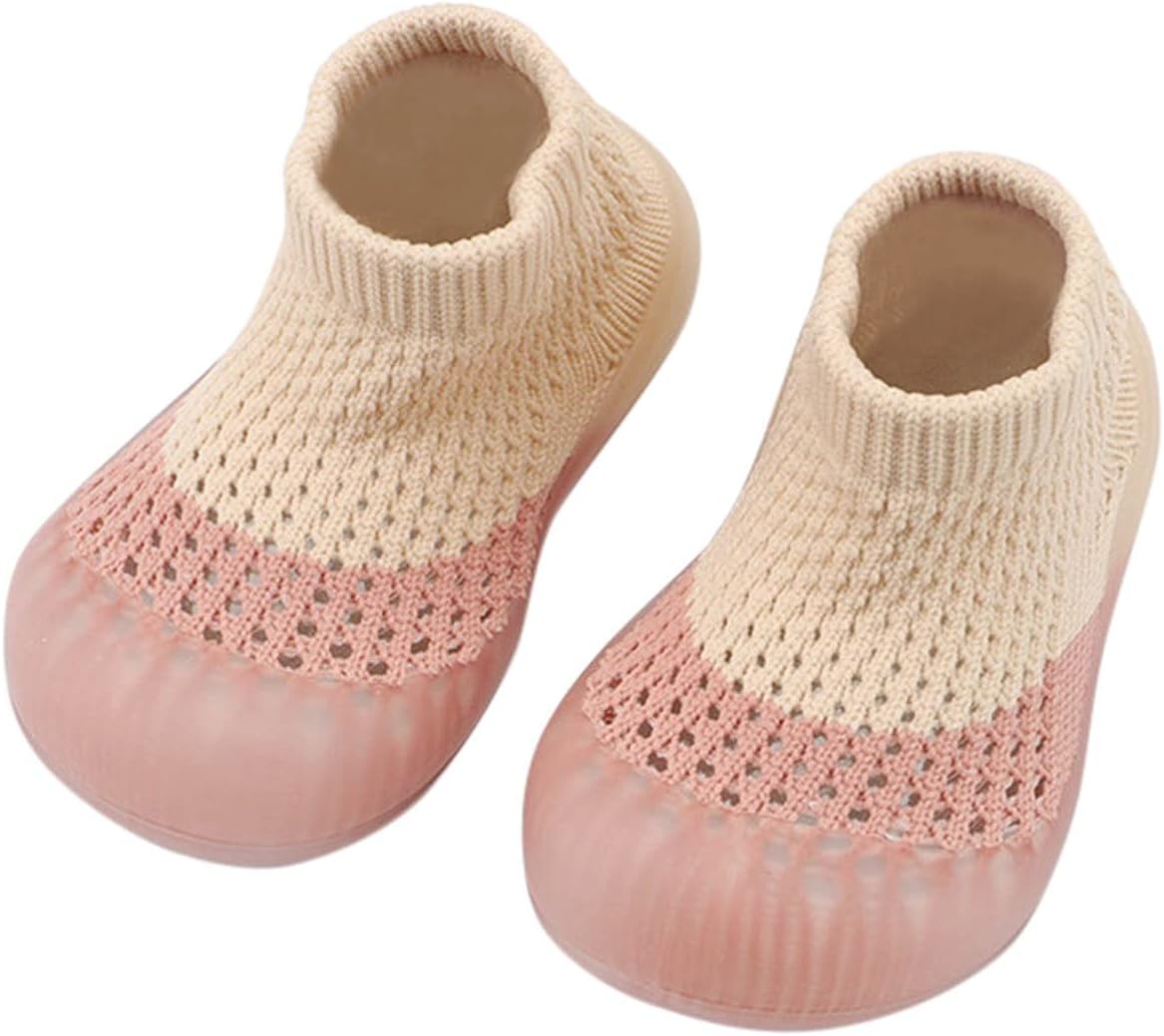Eoailr Boys Sock Shoes - Non-Slip First Walker for 0-4 Years