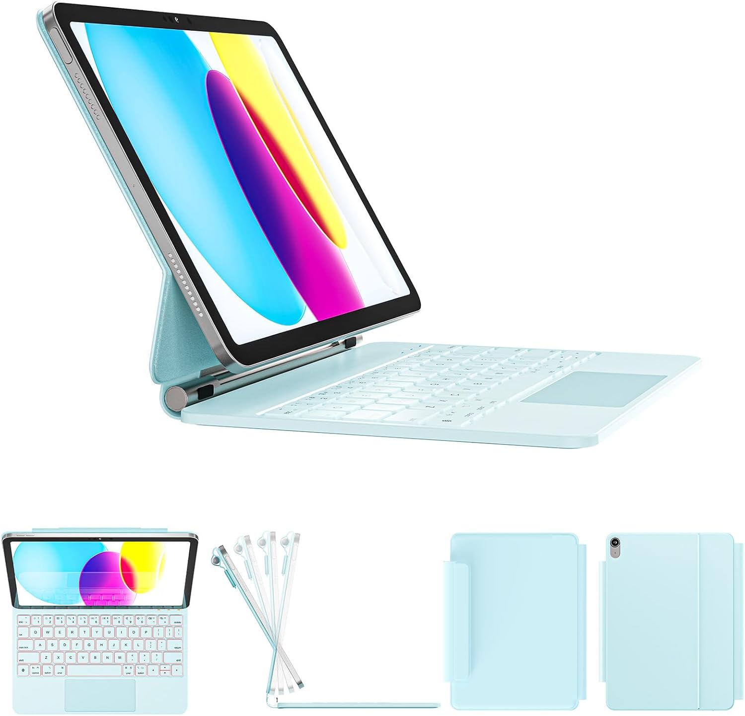 iPad 11th and 10th Gen Case with Keyboard and Backlit Keys