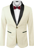 COOFANDY Men's Tuxedo Jacket One Button Dress Suit Blazer