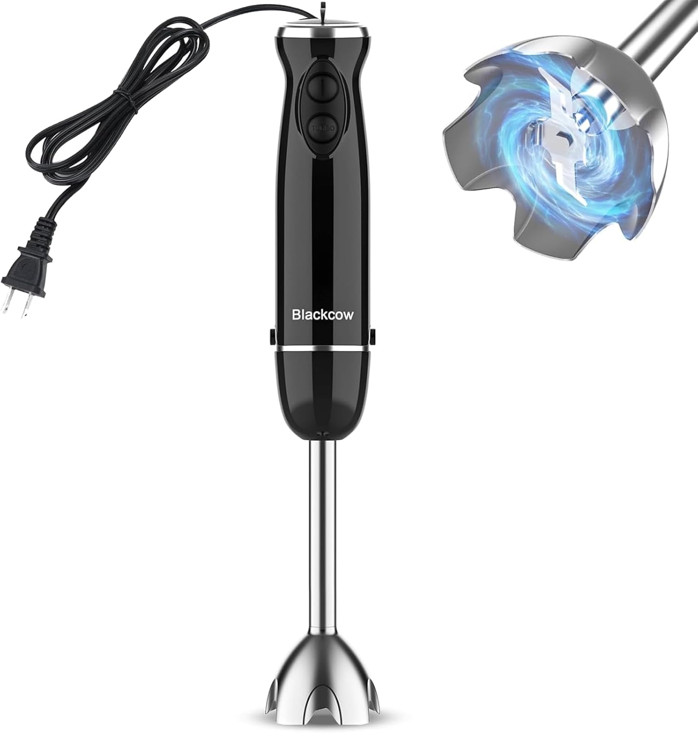 500W Electric Hand Blender: Ultra-Quiet & Powerful!