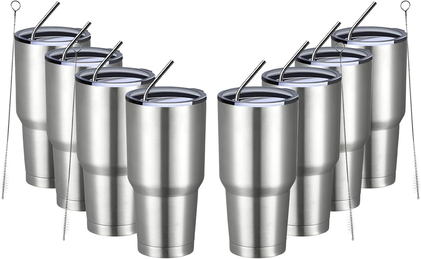 MEWAY 30oz Insulated Tumbler for Hot and Cold Drinks, 8 Pack