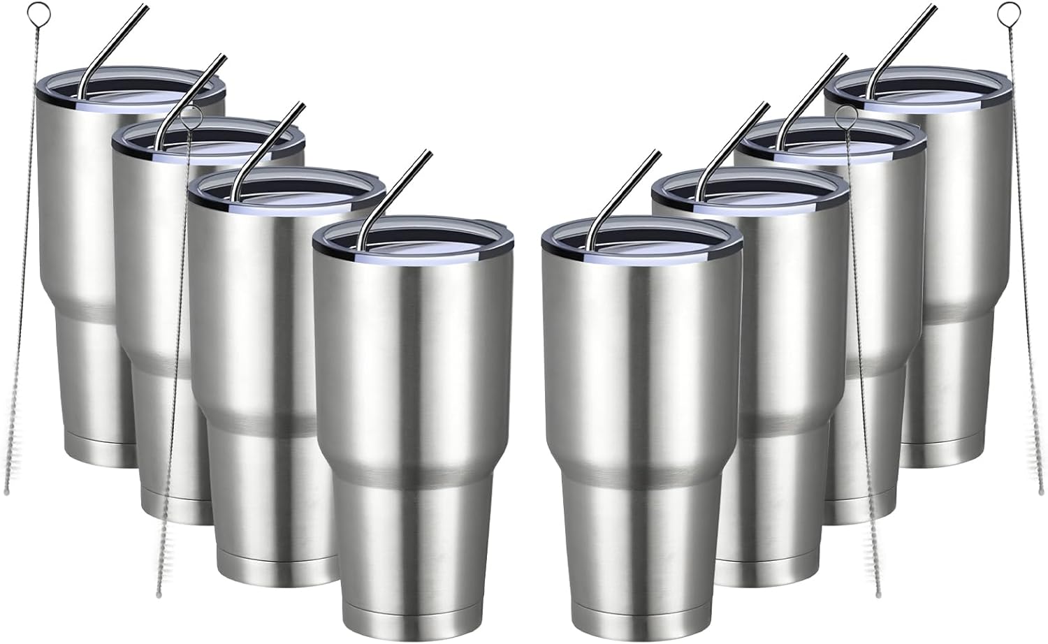 MEWAY 30oz Insulated Tumbler for Hot and Cold Drinks, 8 Pack