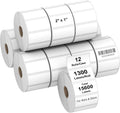 2 in x 1 in Direct Thermal Labels 12 Rolls - 15600 White Labels