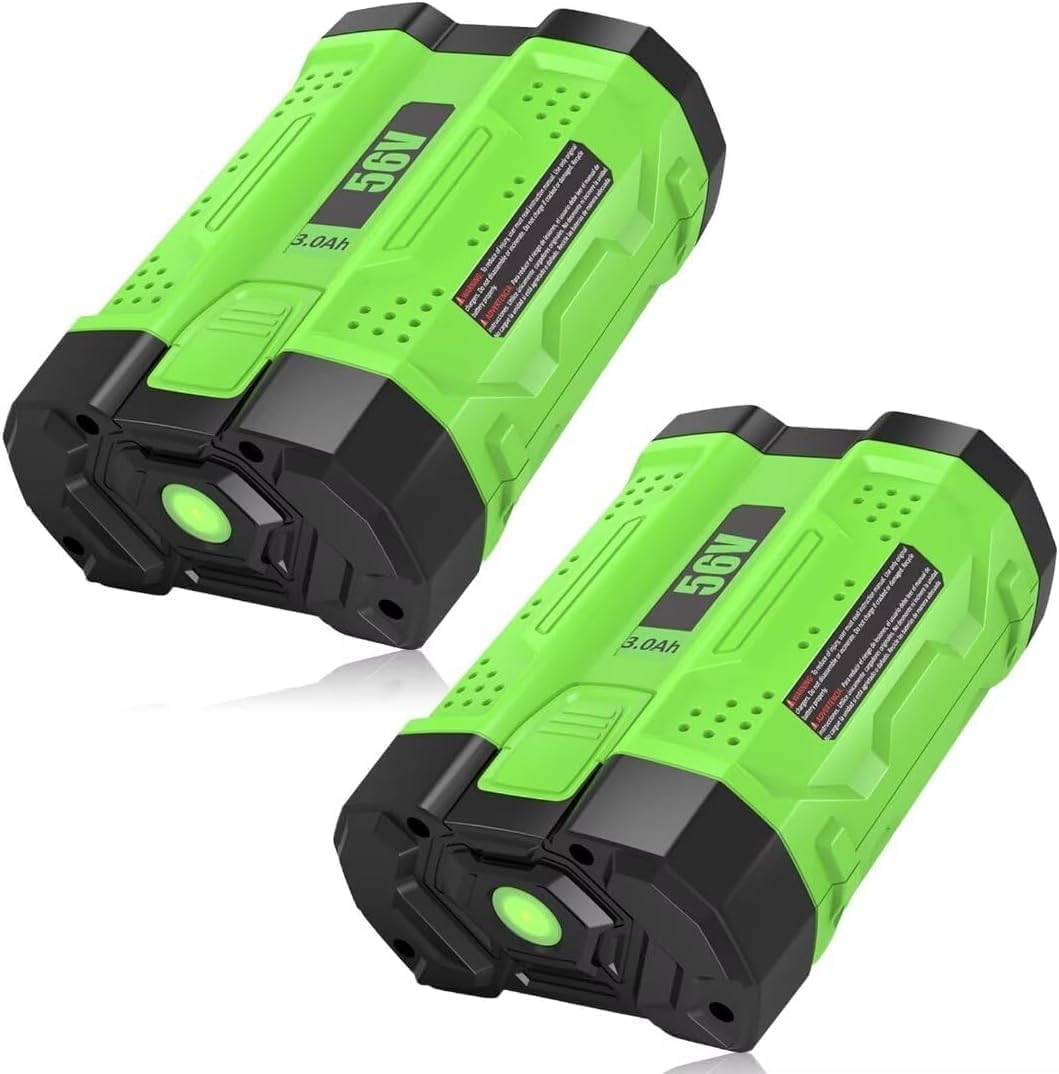 Extended Power: 2Pack 56V 3.0Ah Replacement Battery for EGO