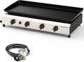 4 Burner Flat Top Grill 30 in Stainless Steel Tabletop - Portable