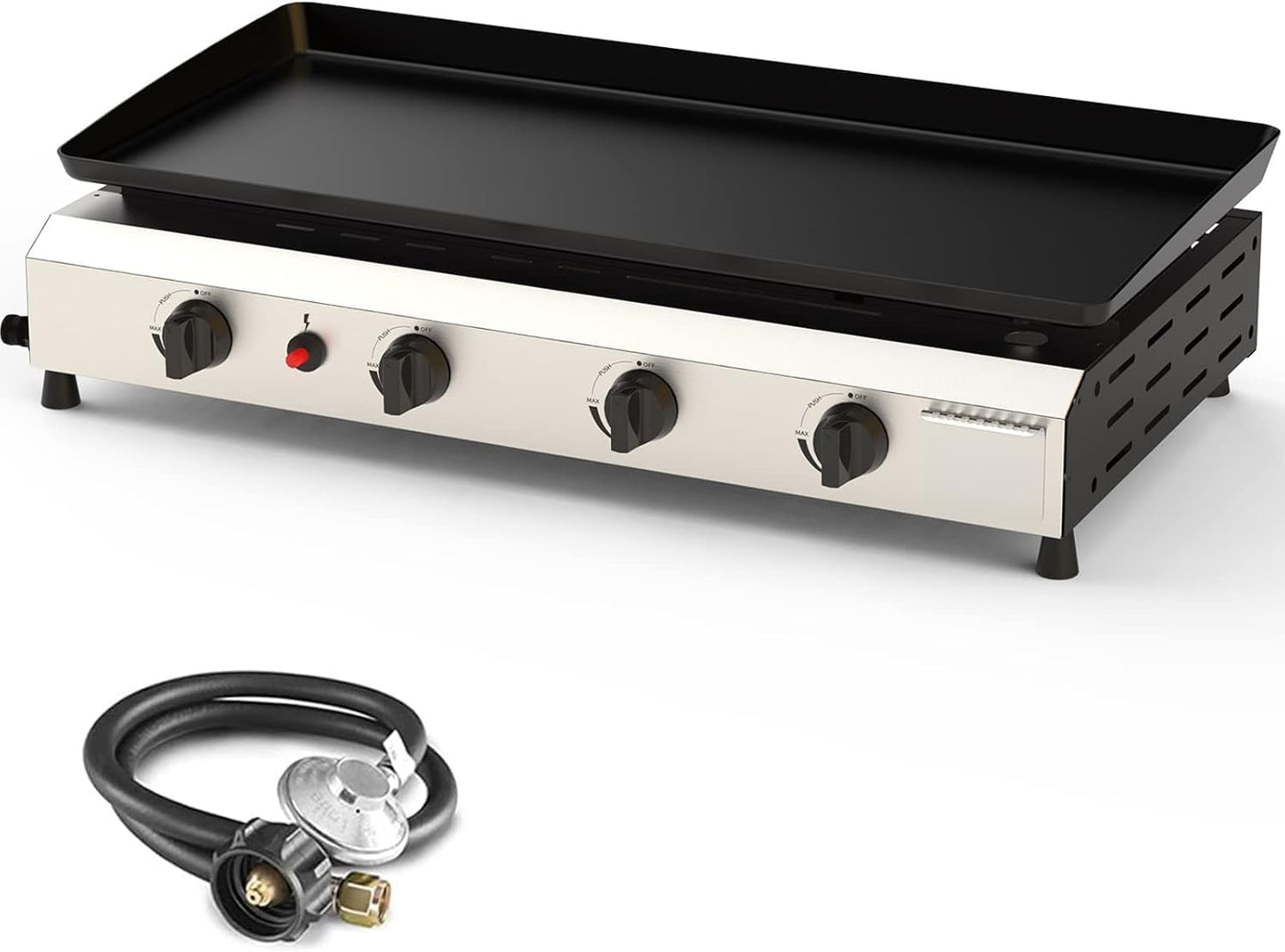 4 Burner Flat Top Grill - 30 Inch Portable Propane Griddle