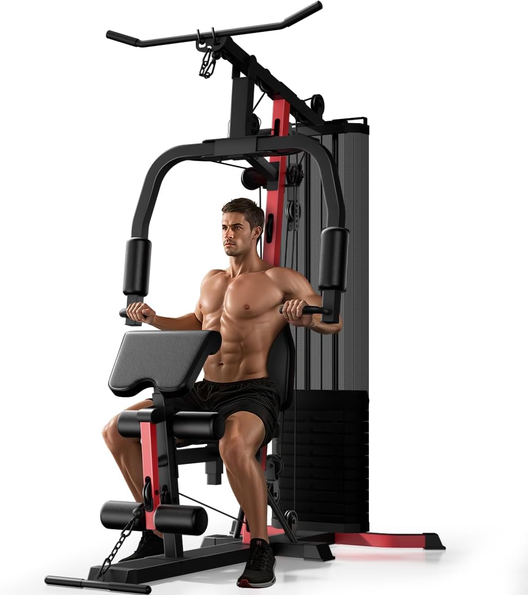 Home Gym System with 160LB Weight Stack for Full Body Training