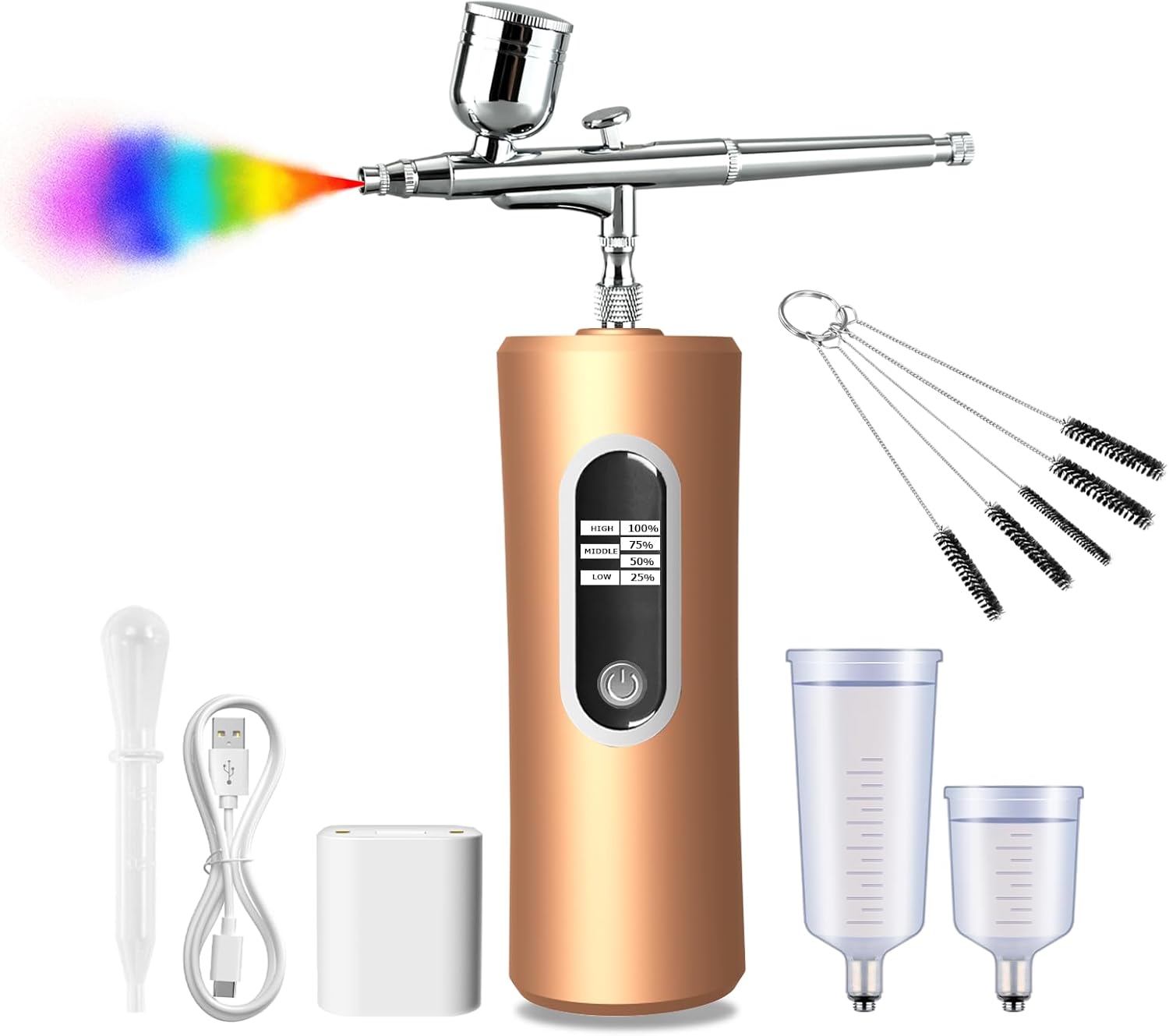 Cordless Airbrush Kit: Adjustable Pressure, Portable & Powerful