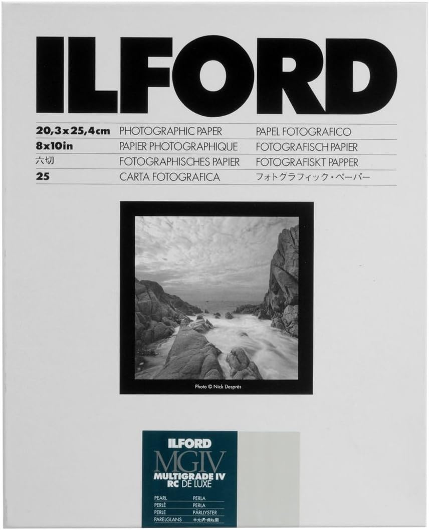 Ilford Multigrade IV RC Deluxe 8x10 Pearl Black & White Paper