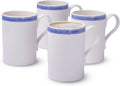 Portmeirion Potters 9oz Ceramic Mug Set of 4 - Blue Brushstroke