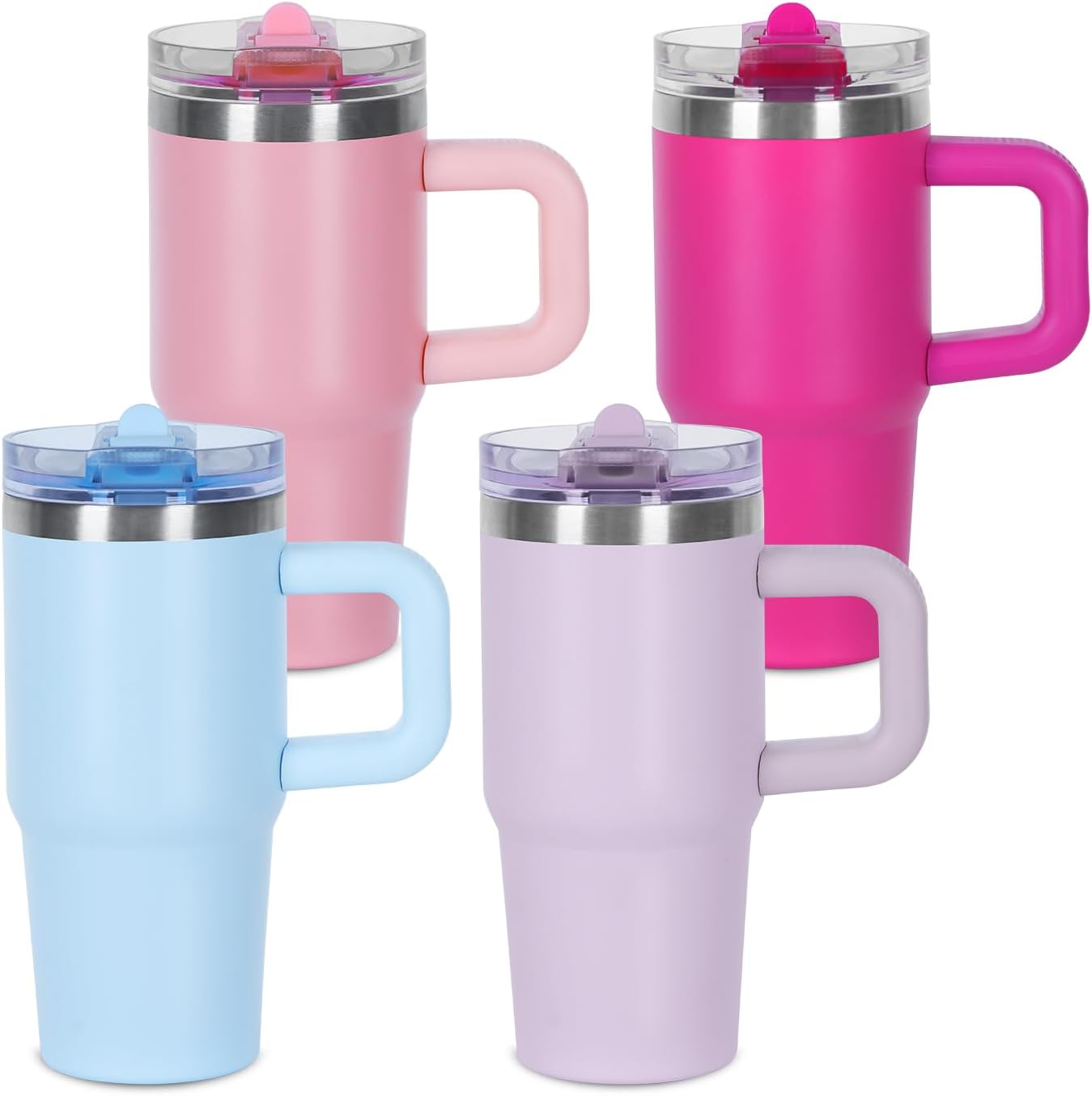 14 oz Kids Tumbler with Detachable Flip Straw Lid & Handle