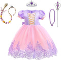 Dressy Daisy Long Braid Princess Fancy Dress Up Purple - Tea Length