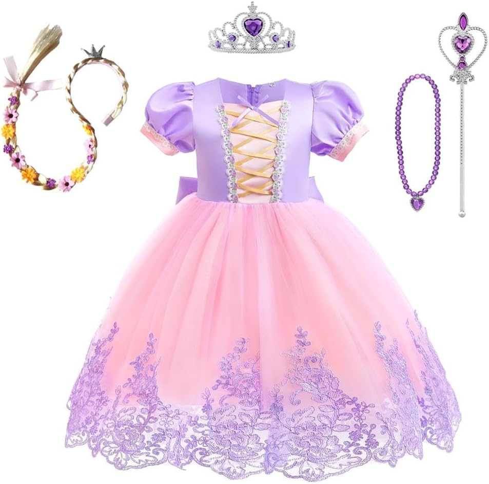 Dressy Daisy Long Braid Princess Costume for Little Girls