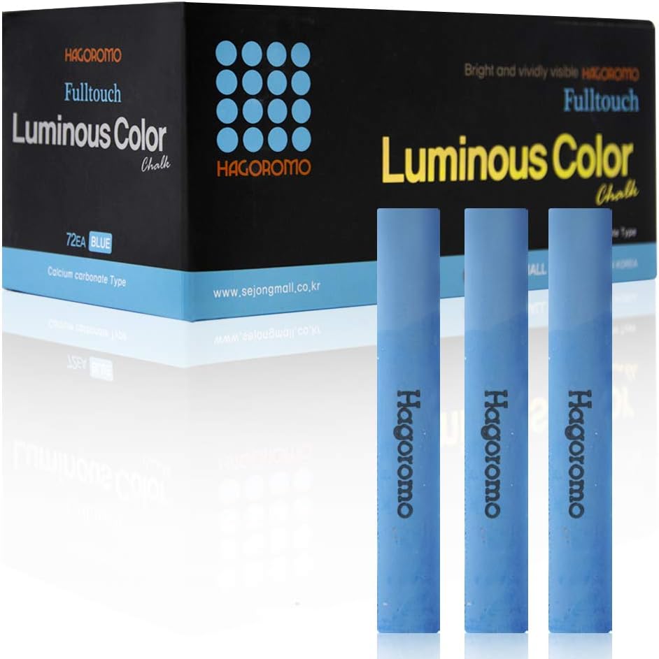 Hagoromo Fulltouch Luminous Chalk Box - Non-Toxic, Dustless 72 Pcs