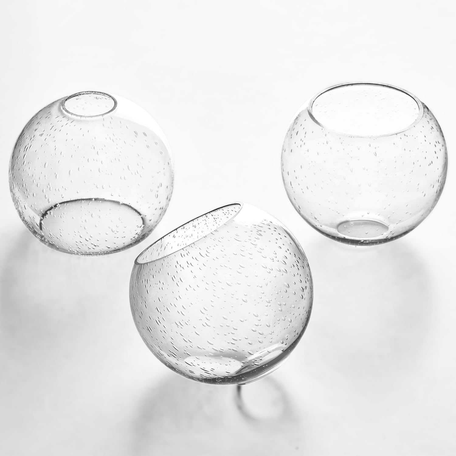 3 Pack 6 Inch Glass Globe Shade for Pendant and Wall Sconces