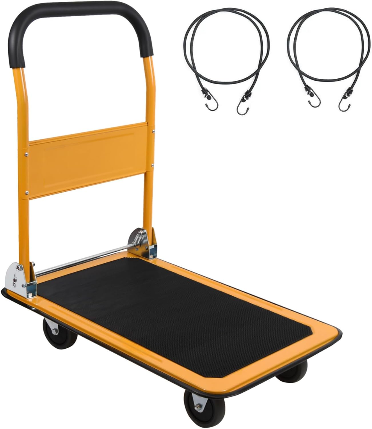 LEADALLWAY Foldable Push Cart Platform Cart for Easy Transport