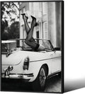 Vintage Black and White Photography Wall Art 16x24 in - Stylish Framed