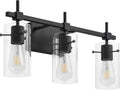 SOLFART 3-Light Black Vanity Light Fixture - Sleek Over-Mirror