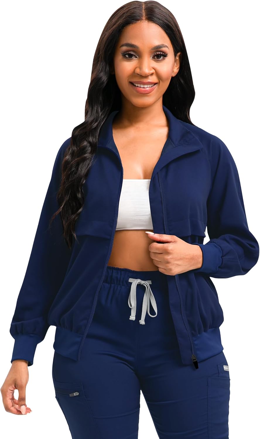 Scrub Jackets for Women with Zip Front - Stylish and Functional
