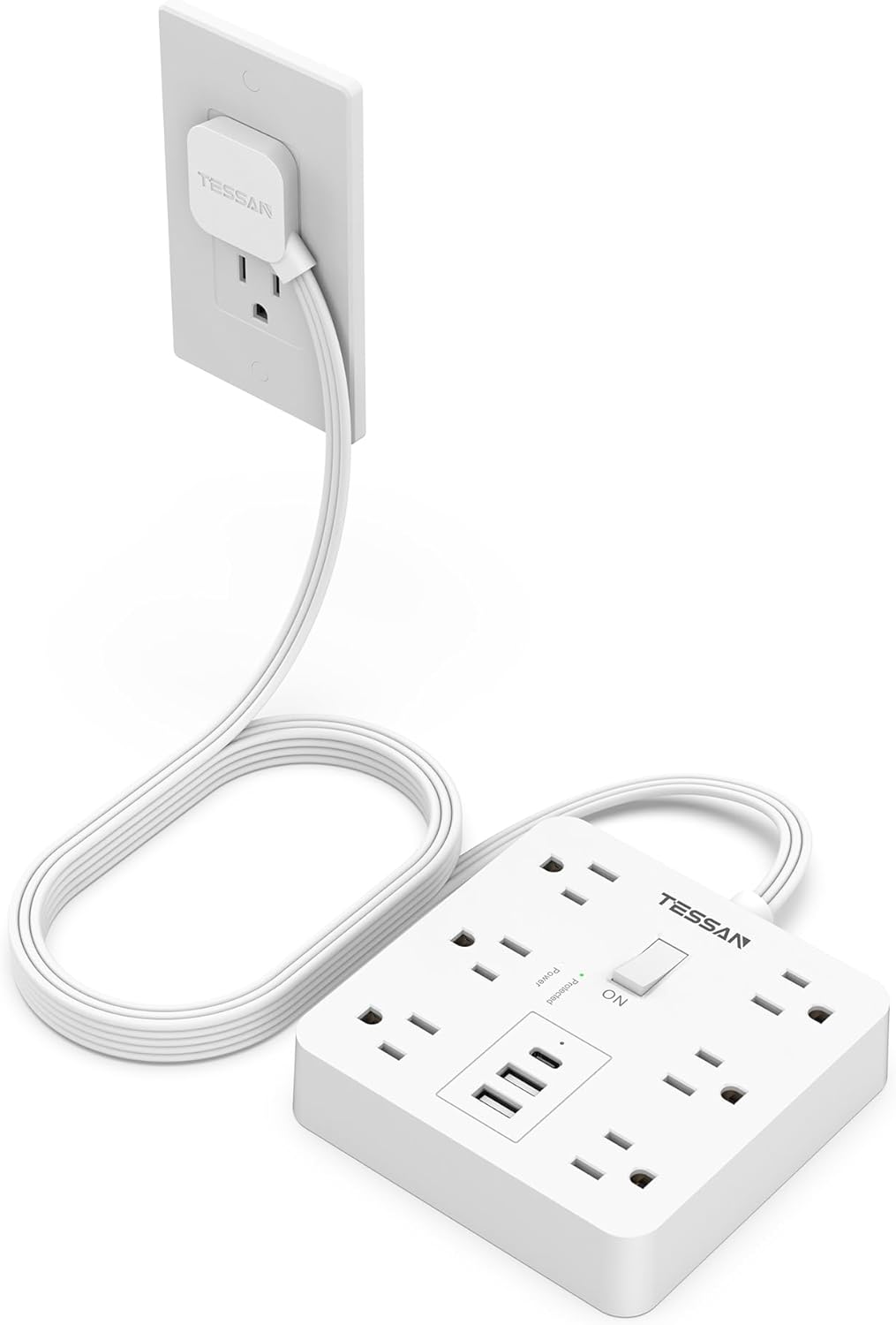 TESSAN 1700J Surge Protector Power Strip with USB Ports