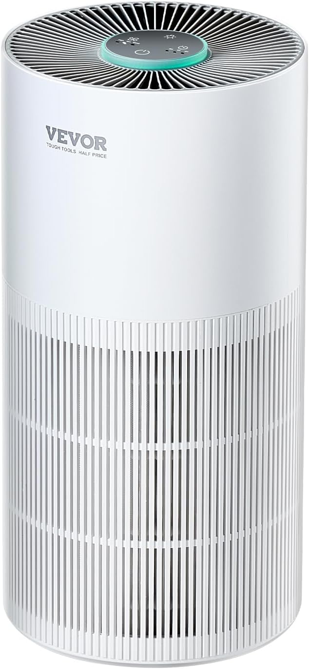 VEVOR Bedroom Air Purifier: H11 HEPA, Quiet 25 dB Sleep Mode