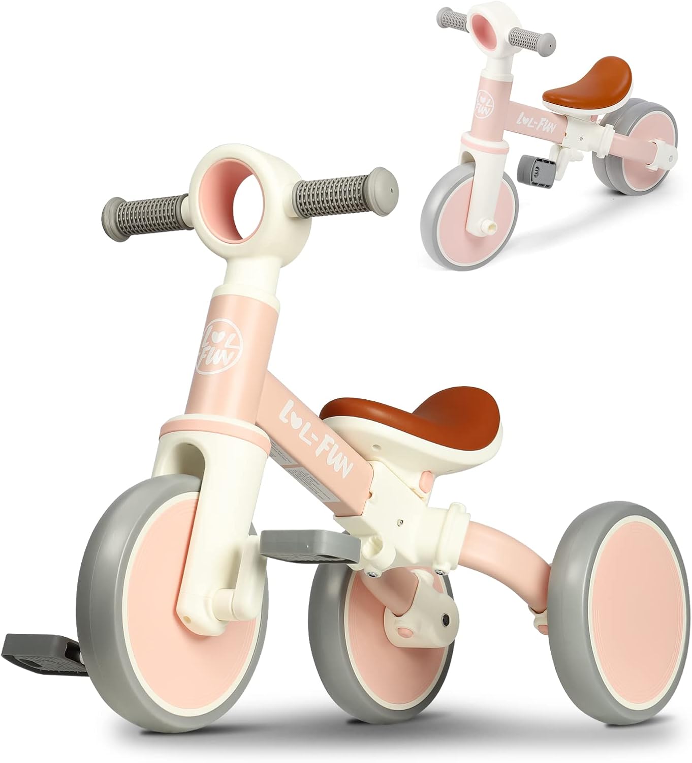 LOL-FUN Baby Balance Bike 4 in 1 Tricycle for Toddlers 1-3