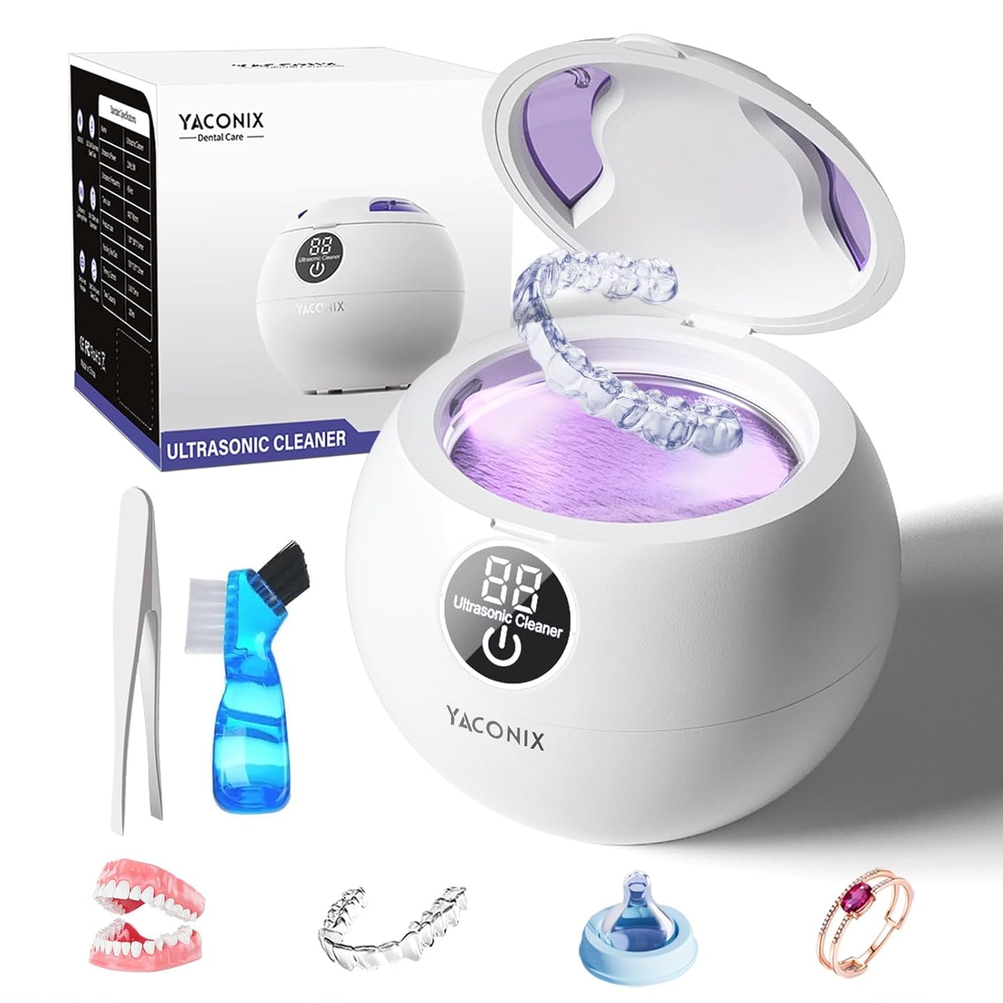 Ultrasonic Retainer Cleaner Machine with 3 Modes for Deep Clean