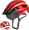 VICTGOAL Bike Helmet with LED Light and Magnetic Goggles