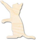 Unfinished Wood Playing Cat Shape Craft up to 24in - Easy to Paint