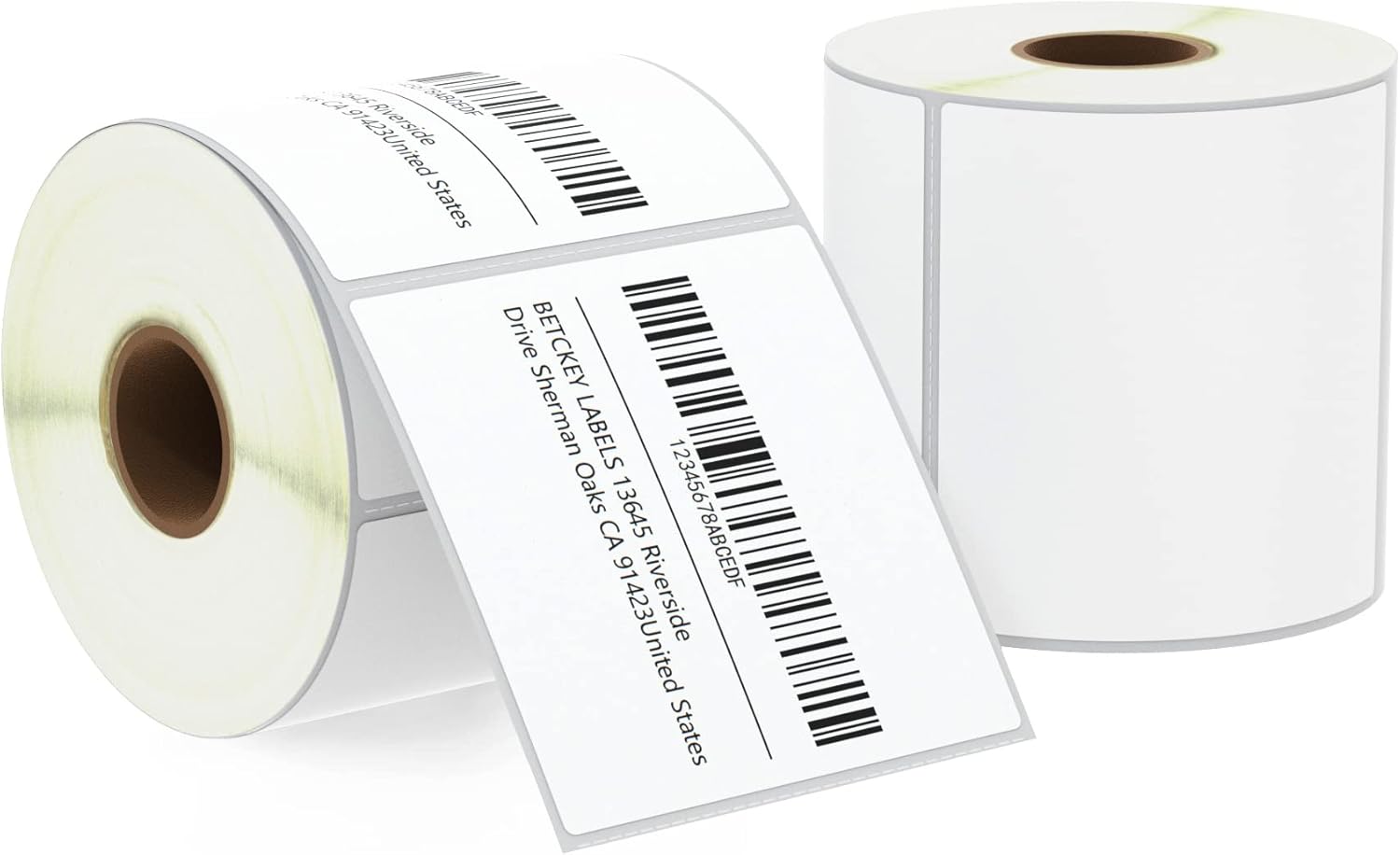 BETCKEY 3x3 Large Square Labels - Zebra & Rollo Compatible, Premium Adhesive, Perforated - 2 Rolls (1000 Labels)