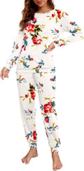 PrinStory Womens Pajama Set Long Sleeve Sleepwear - Soft Relaxed Fit