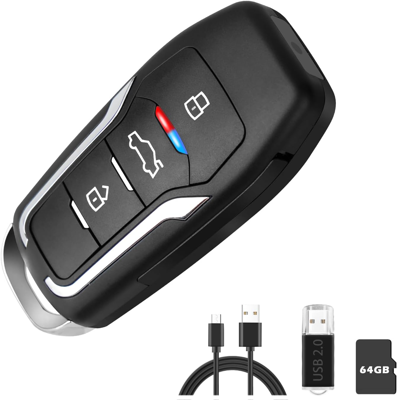 1080P Car Key Camera - Motion Detection